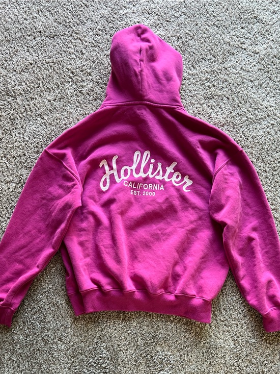 Hollister Jackets & Blazers - Hollister Hot Pink Logo Pullover Hoodie